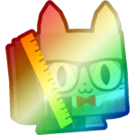 Shiny Rainbow Teacher Cat