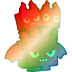 Shiny Rainbow Three Headed Dragon