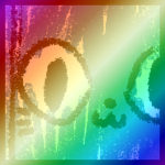 Shiny Rainbow Titanic Sketch Cat