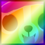 Shiny Rainbow Titanic Surfboard Corgi