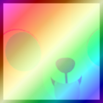 Shiny Rainbow Titanic Tiedye Corgi