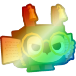 Shiny Rainbow Tome Owl