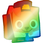 Shiny Rainbow Train Conductor Dog