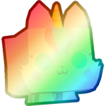Shiny Rainbow Unicorn Kitten