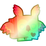 Shiny Rainbow Valentines Owl