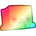 Shiny Rainbow Valentines Sloth