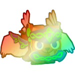 Shiny Rainbow Valkyrie Dog