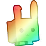 Shiny Rainbow White Bunny