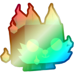 Shiny Rainbow Wisp Wolf
