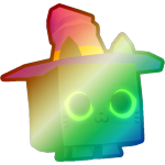 Shiny Rainbow Witch Cat