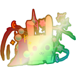 Shiny Rainbow Yin-Yang Bunny