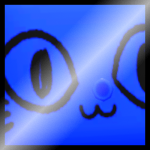 Shiny Titanic Blue Balloon Cat